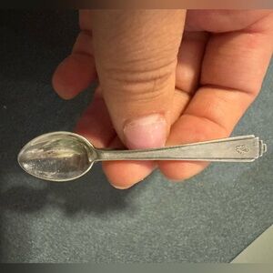 Elegant Small Sterling Silver Spoon Pin Brooch